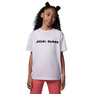 Jordan Kids' Girls   Crafted Utility T-shirt In Black/white