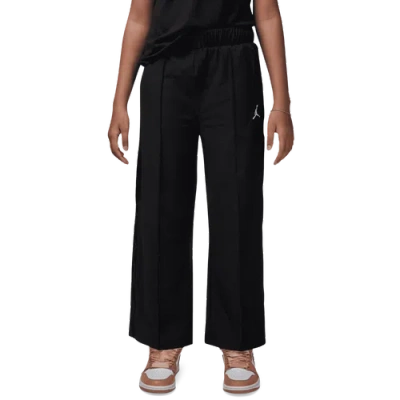 Jordan Kids' Girls   Jumpman Woven Taping Pants In Black/black