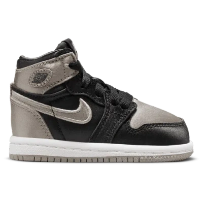 Jordan Girls   Retro 1 High Og T In Grey/black/white