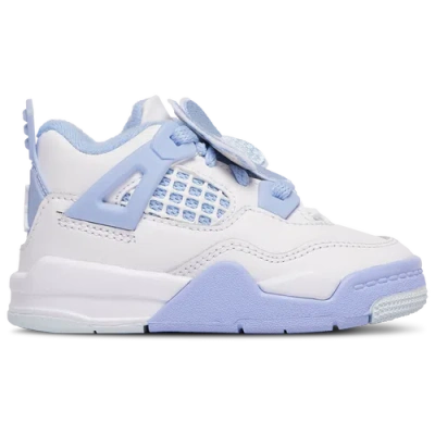 Jordan Kids' Girls   Retro 4 Tpu In Silver