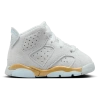 Jordan Girls  Retro 6 In Grey/blue/gold