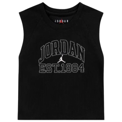 Jordan Kids' Girls   Secret Diary Ribbed Tank Top In Black