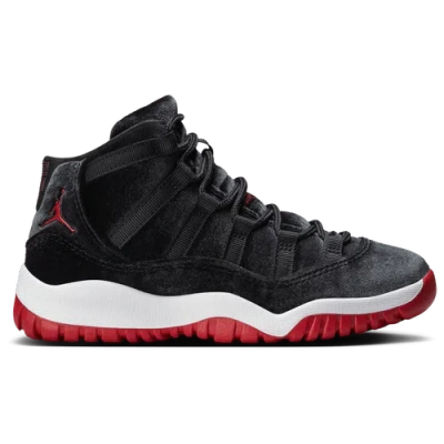 Jordan Kids' Girls  Retro 11 Tex In Black/red/white