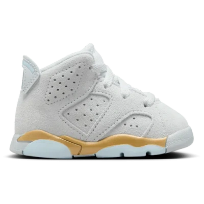 Jordan Kids' Girls  Retro 6 In Grey/blue/gold