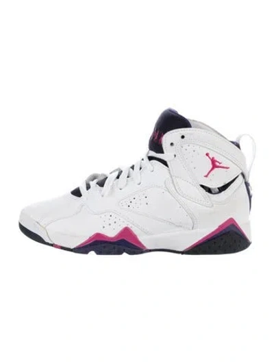 Pre-owned Jordan Babies' Girls Leather High-top Sneakers In White