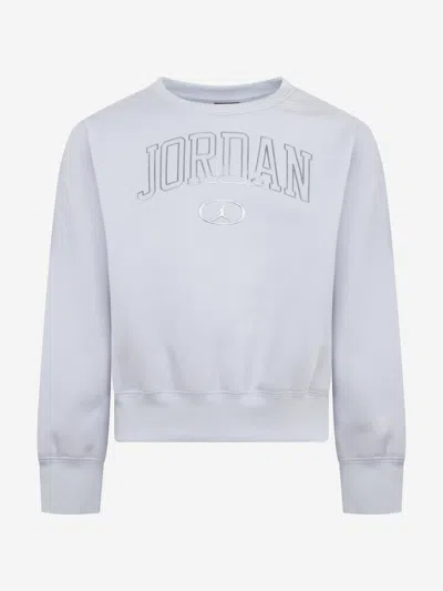 Jordan Kids'  Girls Logo Sweatshirt In Gray
