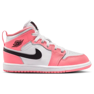 Jordan Kids' Girls Preschool   Aj 1 Mid In Pink