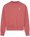 Jordan Girls S-xl Brooklyn Crewneck Sweatshirt In Pink