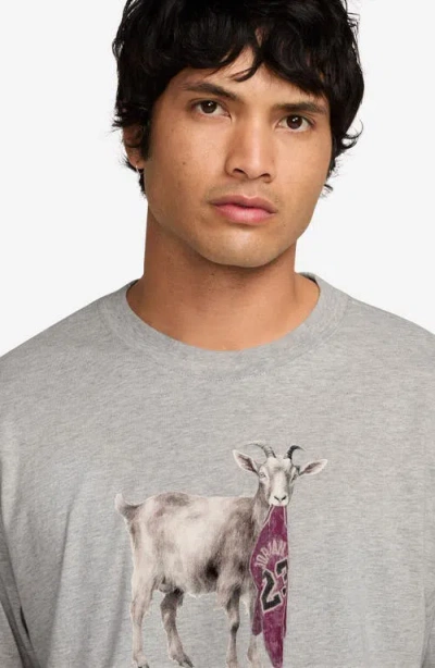 Jordan Goat Graphic T-shirt In Gray