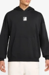 Jordan Graphic Print Brooklyn Fleece Hoodie In Black