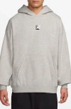 Jordan Graphic Print Brooklyn Fleece Hoodie In Gray