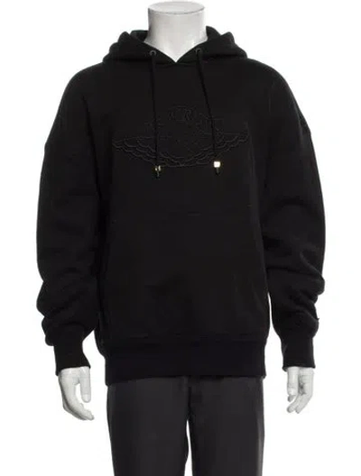 Pre-owned Jordan Graphic Print Crew Neck Hoodie In Black