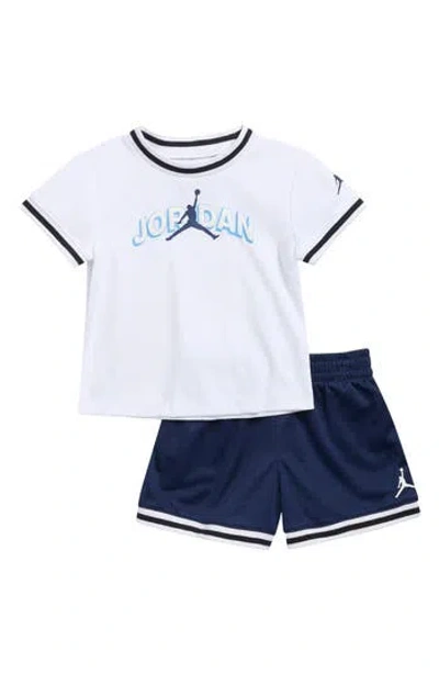 Jordan Babies'  Graphic T-shirt & Mesh Shorts Set In Blue