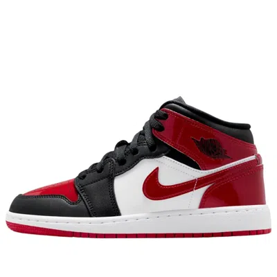 Jordan (gs) Air  1 Mid 'patent Bred Toe' In Multi