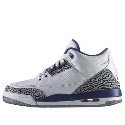 Jordan (gs) Air  3 Retro 'true Blue' 2011 In White