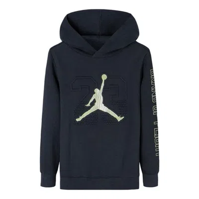 Jordan (gs) Air  Jumpman Basketball Hoodie 'navy White' In Black
