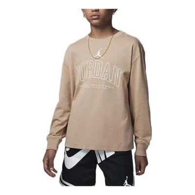 Jordan (gs) Air  No Look Long-sleeve T-shirt 'hemp' In Brown