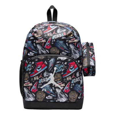 Jordan (gs)  Air Raid Backpack 17l 'black Gym Red' In Black/gym Red