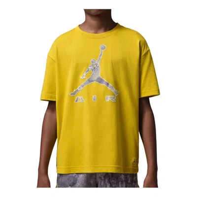 Jordan (gs)  Brooklyn Realtree T-shirt 'bright Citron' In Yellow