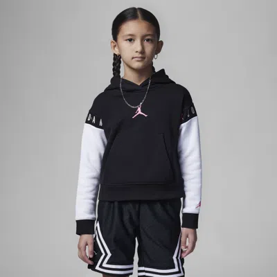 Jordan Holiday Shine Glitter Pullover Hoodie Little Kids' Hoodie In Black