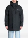 Jordan Hooded Quilted Coat In Black