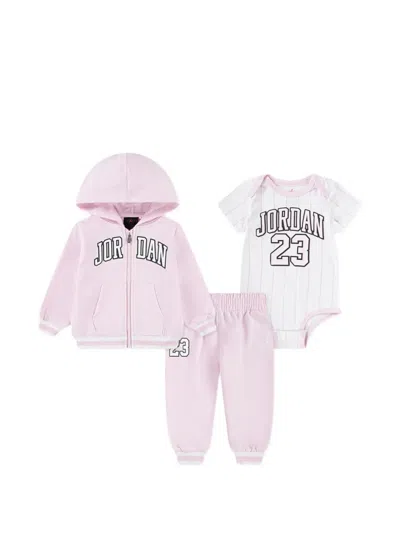 Jordan Kids' Hooded Tracksuit Set In Pink