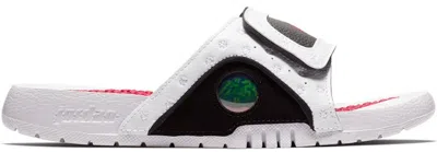 Pre-owned Jordan Hydro 13 He Got Game Sneakers In White/true Red/black