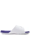 Jordan Hydro 5 Retro "white/new Emerald/grape Ice/black" Slides