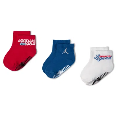 Jordan Babies' Infant/toddler Americana Gripper Socks (3 Pairs) In Multi