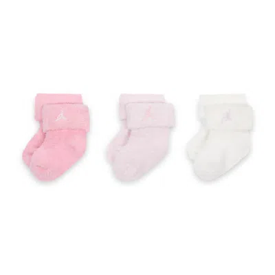 Jordan Babies' Infant/toddler Soft And Cozy Ankle Socks (3 Pairs) In Multi