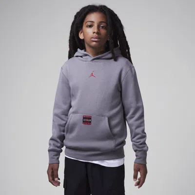 Jordan J-day Big Kids' Brooklyn Fleece Pullover Hoodie In Grey