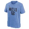 Jordan Ja Morant Memphis Grizzlies Statement Edition Big Kids'  Nba T-shirt In Blue