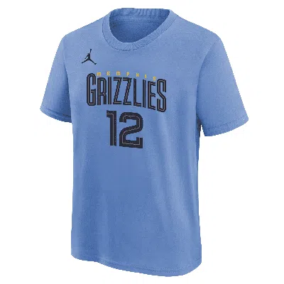 Jordan Ja Morant Memphis Grizzlies Statement Edition Big Kids'  Nba T-shirt In Blue