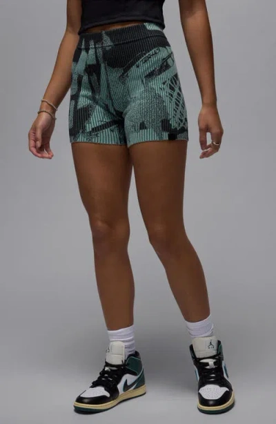 Jordan Jacquard Knit Shorts In Black
