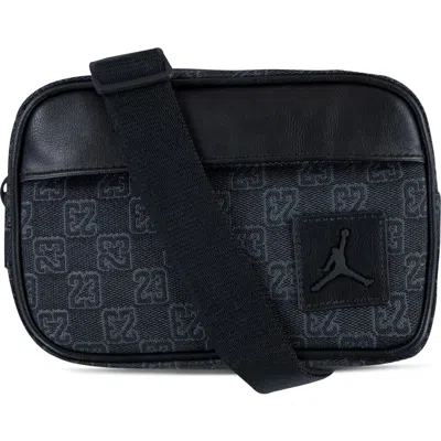 Jordan Jam 23 Monogram Jacquard Camera Bag In Black Black