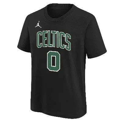Jordan Jayson Tatum Boston Celtics Statement Edition Big Kids'  Nba T-shirt In Black