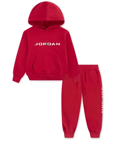 Jordan Kids' Jdb Mj Baseline Flc Set In Red