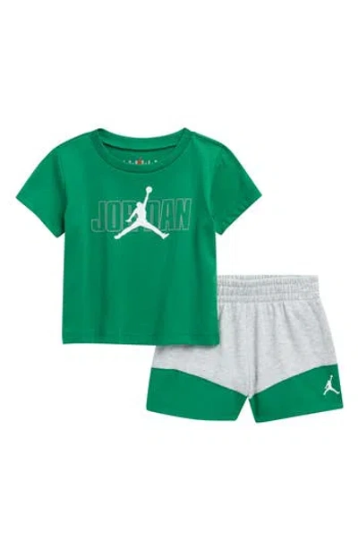 Jordan Babies'  Jdb Stacked T-shirt & Shorts Set In Green
