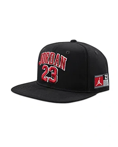 Jordan Jersey Flat Brim Cap - Big Kid In Black