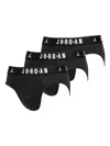 Jordan Jhm Flight Cotton Brief (pack Of Three) In Black