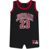Jordan Babies'  Jumpman 23 Jersey Romper In Black