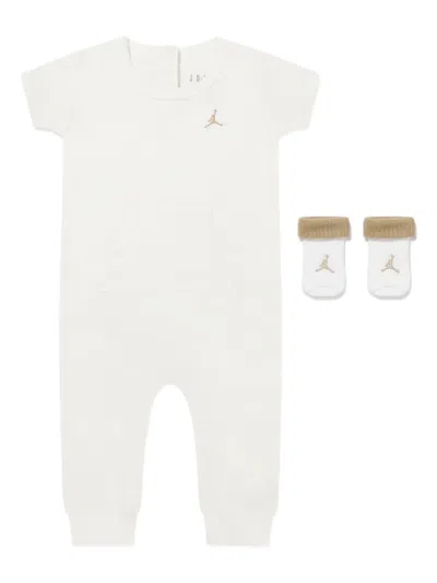 Jordan Jumpman Babygrow (set Of Two) In White