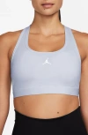 Jordan Jumpman Dri-fit Padded Sports Bra In Football Grey/white