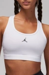 Jordan Jumpman Dri-fit Padded Sports Bra In White/stone Mauve/black