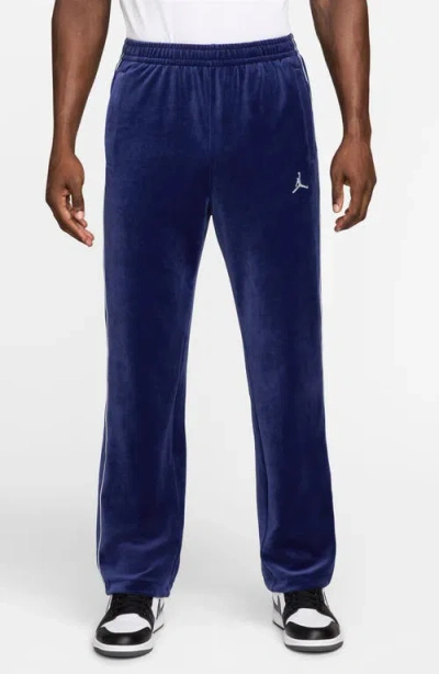 Jordan Jumpman Embroidered Velour Track Pants In Blue