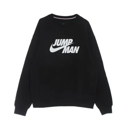 Jordan Jumpman Fleece Crew Men's Crew Neck Sweatshirt Black/black