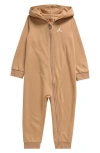 Jordan Jumpman Hooded French Terry Romper In Hemp