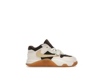 Pre-owned Jordan Jumpman Jack Tr Travis Scott Sneakers In Sail/muslin/dark Mocha