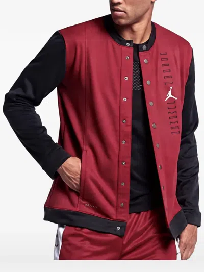 Jordan Jumpman  Xi Press-stud-fastening Jacket In Red