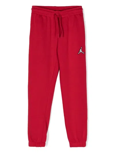 Jordan Kids' Jumpman-patch Tapered Track Pants In Red